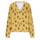 thumbnail image 4 of Puntoco Chaqueta De Punto Informal Con Estampado De Hojas Para Mujer, Chaqueta Con Botones, Abrigo De Felpa, Para Otoño E Invierno, 4 of 4