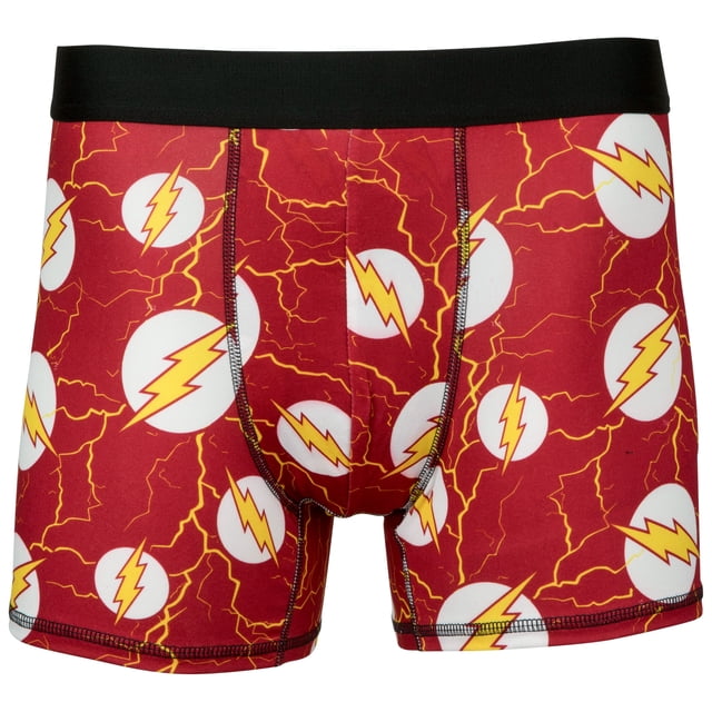 The Flash Logo Electric All Over Men's Underwear Boxer Briefs-Large (36-38)