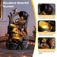 thumbnail image 6 of Nyddle Squirrel Outdoor Water Fountain With LED Lights,Resin Tree Stump Cascading Water Feature,Pouring Jug Style Garden Landscape Decor For Patio Yard Porch, 6 of 9