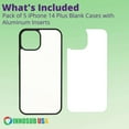 thumbnail image 2 of INNOSUB USA Sublimation Phone Cases Set of 5Pcs – Protective Case Compatible with iPhone 14 Plus Includes Aluminum Inserts – Soft Rubber Blank Black Case, 2 of 5