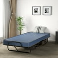 thumbnail image 4 of Giantex Rollaway Folding Bed w/Mattress for Adults, 79x38 Inch Twin Guest Bed w/Sturdy Metal Frame, Memory Foam Mattress, Sleeper Bed Cot Size 440LBS, Made in Italy (Navy), 4 of 8