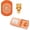 Orange Blessing, variant on Handmade Golden Turtle Feng Shui Amulet, Chinese Lucky Charm 2026 Edition, Talisman with Leather Sleeve