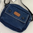thumbnail image 3 of Bolso Bandolera Mezclilla para Mujer Bolso Hombro Informal Jean Bolso (azul Oscuro), 3 of 9