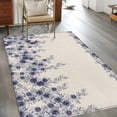 thumbnail image 2 of Vintage Navy Blue Roses Area Rugs 4'x6', Small Throw Rugs for Office Bathroom, Spring Floral Elegant Pastoral Retro Art Indoor Outdoor Rug Non-Slip Low Pile Carpet Runner Reversible Floor Mats, 2 of 8