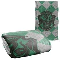Harry Potter Slytherin Plaid Sigil Silky Touch Super Soft Throw Blanket 36" x 58"