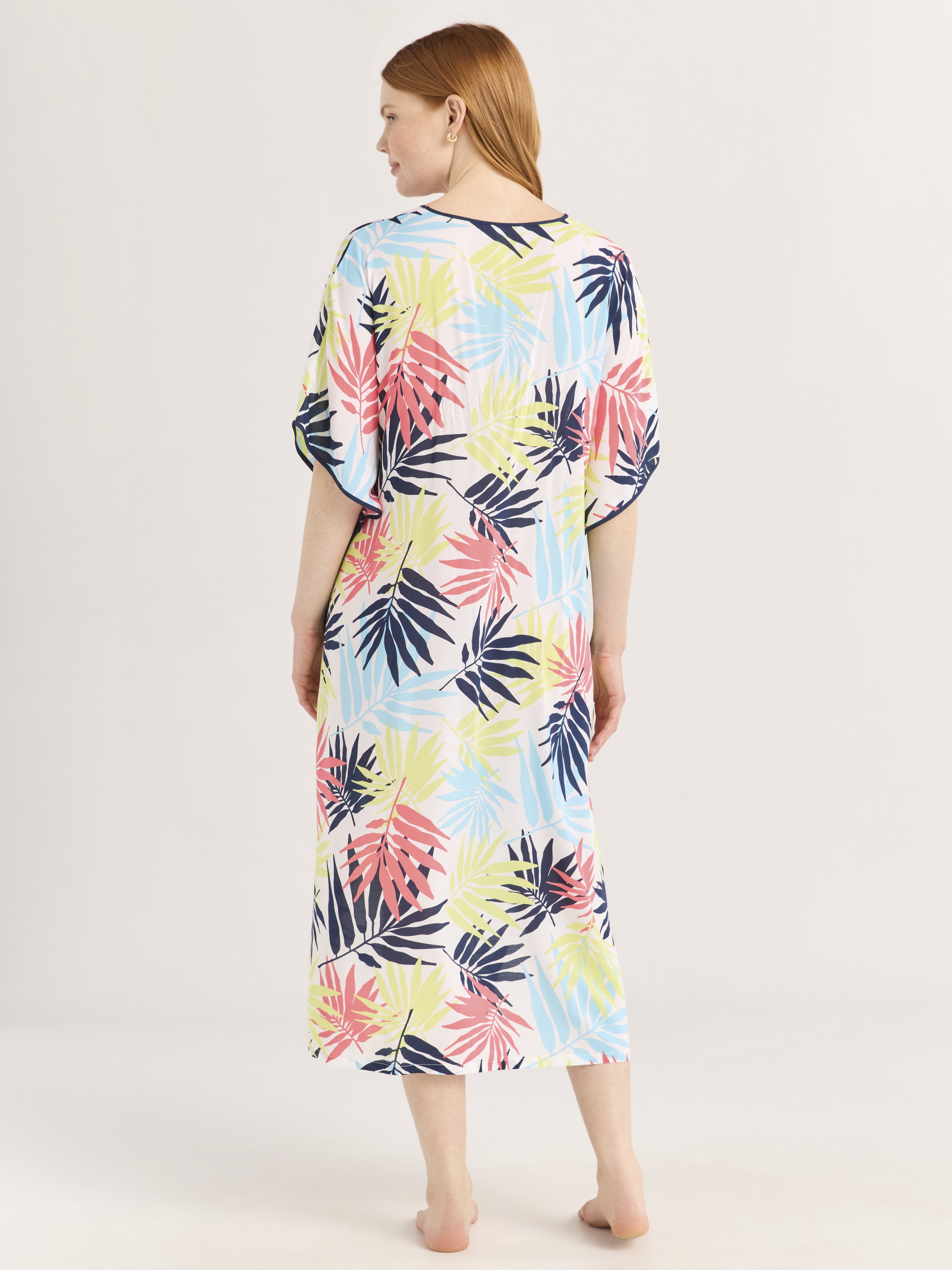 Joyspun Women’s Sleepwear Woven 46” Caftan Nightgown, S-4X