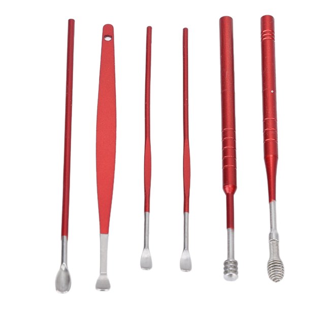 Juego De Púas Para Orejas, Juego De Herramientas De Eliminación De Cera Para Oídos De Acero Inoxidable, Antidoble, 6 Piezas Para Niños Adultos Para Salón De Belleza En El