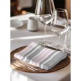 thumbnail image 6 of Pink Grey Striped Cloth Napkins Set of 6 Reusable Dinner Napkins, Horizontal Lines Simple Minimalist Cocktail Napkin Washable Table Napkins for Wedding/Holiday Party/Baby Shower 20"x20", 6 of 7