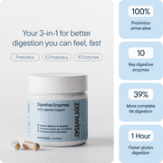 إنزيمات الجهاز الهضمي Zenwise مع Prebiotics و Probiotics للنساء والرجال ، تدعم صحة الجهاز الهضمي ، 60 Count