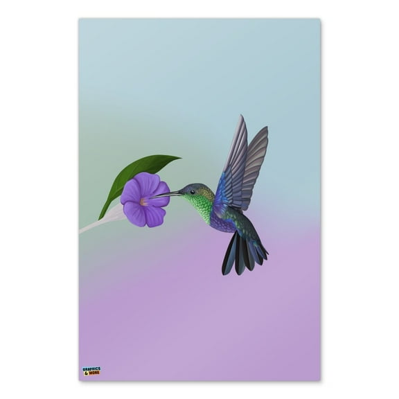 Hummingbird Crowned Woodnymph Purple Violet Home Business Office Sign