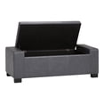thumbnail image 2 of Simpli Home Laredo Large - Banc ottoman - Rectangulaire - Bois, Mousse, Contreplaqué, Similicuir - Gris Pierre, 2 of 7
