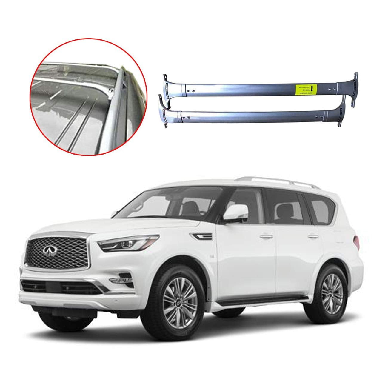 Roof Rack Crossbars Aluminum fits Nissan Armada 2017 2020 Factory Roof Rails Cross Bars Silver Aluminum Walmart