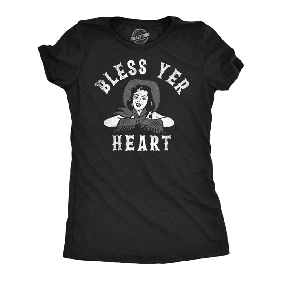 Womens Bless Yer Heart Funny T Shirt Sarcastic Southern Bell Graphic Tee for Ladies Womens Graphic Tees