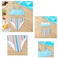 thumbnail image 4 of Edvintorg 6-14Years Teenage Swimsuits Kids Girls Bikini Set Solid Color Tank Top with Briefs Two Piece Bathing Suit Summer Beachwear Swimwear for Girls, 4 of 7