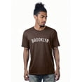 thumbnail image 2 of Daxton Premium Basic Crew Neck Short Sleeve Tshirt Cities Brooklyn Letter, 3Pk Brown White, Orange Black, Oat Black, 1XL, 2 of 5