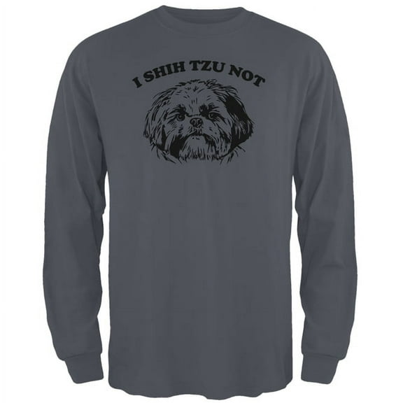 Old Glory Mens I Shih Tzu Not Long Sleeve Graphic T Shirt