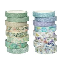 Floral Washi Tape Set 16 Rolls, Flower Spring Decorative Paper Sticker for Planner Scrapbook Journal DIY Arts Craft,1 * Washi Tape Set