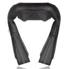Nekteck Shiatsu Neck Massager with Heat, Electric Deep Tissue 3D Kneading Massage Pillow - Black