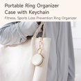 thumbnail image 5 of Casegrace Portable Jewelry Box With Keychain, Ladies Bag Pendant Ornaments, Travel Jewellery Storage Box, Ring Holder, Necklace Earrings Mini Circular Organizer Box, 5 of 6