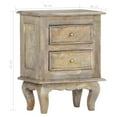 thumbnail image 2 of vidaXL Bedside Cabinet 15.7"x11.8"x21.7" Solid Mango Wood, 2 of 11