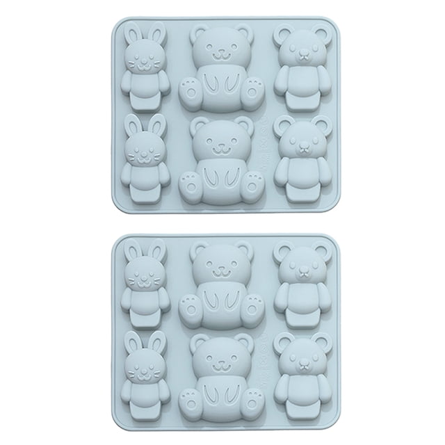 Molde de silicona de 2 piezas, molde para chocolate, silicona antiadherente de calidad alimentaria, moldes para mantequilla con diferentes formas.