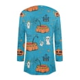 thumbnail image 6 of IYYVV Halloween Cardigan Pumpkin Goast Witch 2026 Halloween Sweaters for Women Long Sleeve Oversized Cardigan Blue L, 6 of 7