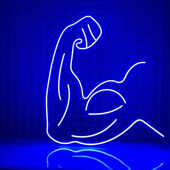 Glowneon Arm Muscle Neon Sign, Gym Fitness Wall Decor