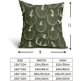 thumbnail image 6 of Olive Green Fall Pumpkin Pillow Covers 16x16 Set of 2 Autumn Themed Thanksgiving Cream Print Decorative Throw Pillows Outdoor PillowCase Farmhouse Linen Cushion Case Decor for Home Sofa Couch Bed, 6 of 6