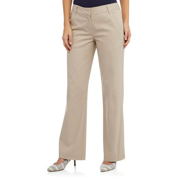 Women's Flat Front Pants - Walmart.com