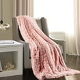 thumbnail image 5 of Chanasya Super Soft Shaggy Longfur Throw Blanket | Snuggly Fuzzy Faux Fur Lightweight Warm Elegant Cozy Plush Sherpa Microfiber Blanket | For Couch Bed Chair Photo Props - 50 "x 65" - Peach, 5 of 10