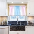 thumbnail image 5 of Yayeee Kitchen Curtains Tier Pair Light Filtering 27"x36" Rod Pocket Short Cafe Window Panel, Light Blue Stripes, 5 of 7