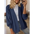 thumbnail image 4 of Women'S Fall Fashion: Front-Open Long-Sleeved Knitted Cardigan Sweater Dark Blue S, 4 of 6