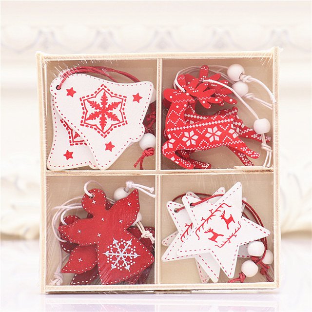 Oefntac Christmas Trees Christmas Ornaments Christmas Tree Tag Pendant 12Pcs
