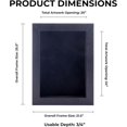 20x24 Shadow Box Frame Textured Black Wood with a 3/4" Usable Display