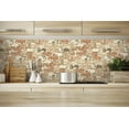 Weathered Faux Red Brick Peel and Stick Wallpaper