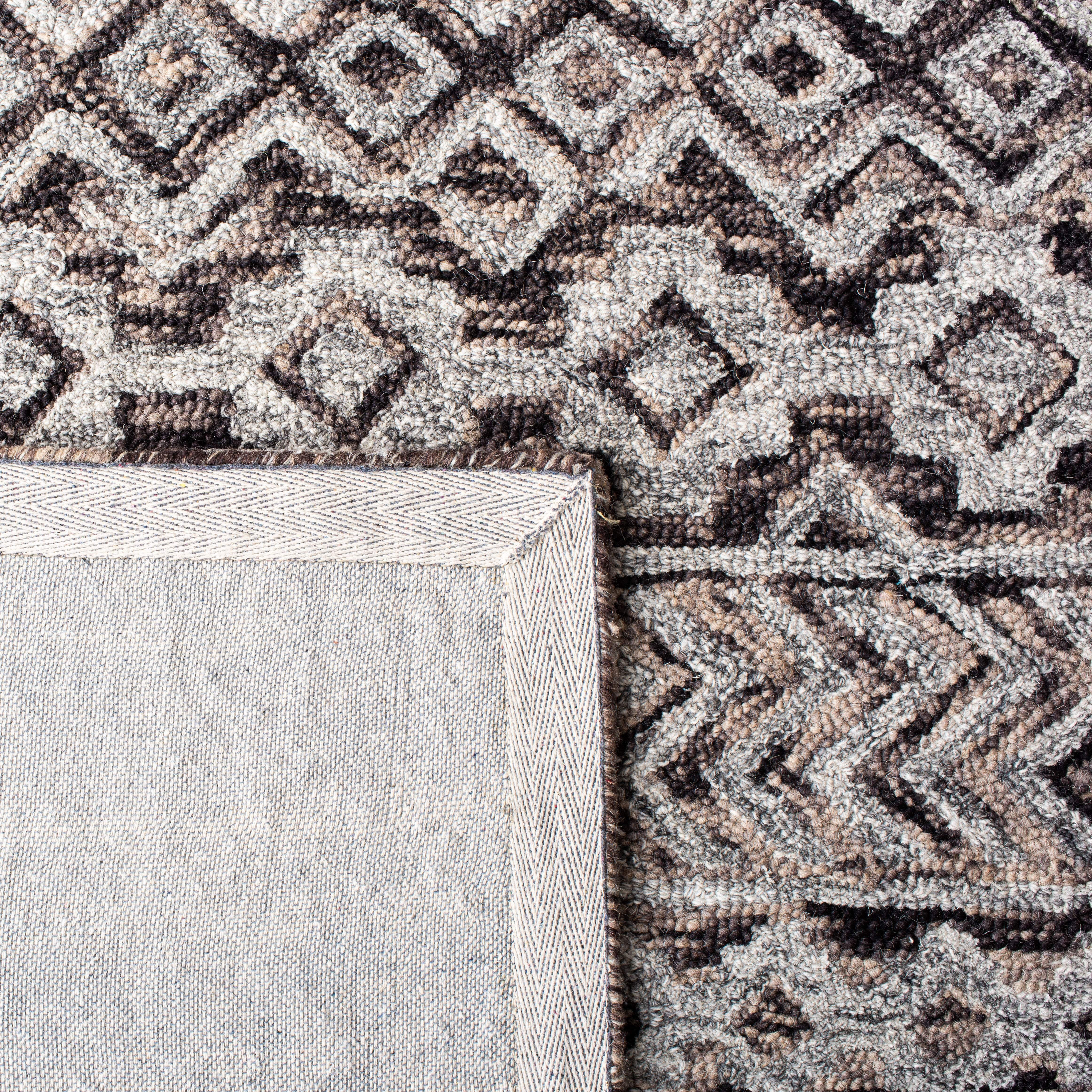 SAFAVIEH Abstract Sheryll Geometric Area Rug, Gray/Brown, 3' x 5'