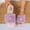 Purple, variant on Women Fluffy Faux Fur Rhinestone Crown Square Open Toe Slide Slippers Wine 7.5