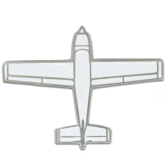 White Air Plane Pilot Flying Aviation Enamel Lapel Pin