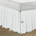 thumbnail image 6 of Unique Bargains Polyester Ruffled Bed Skirt with 16" Drop Queen Snow White, 6 of 8
