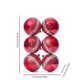 thumbnail image 3 of Juego de 6 delicados adornos navideños de bolas rojas de 8 cm, irrompibles, para decorar árboles de Navidad, 3 of 5