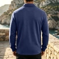 thumbnail image 7 of TOUMENY Men Zip Up Jacket Casual Lightweight Slim Fit Collared Long Sleeve Coat with Pocket Outdoor Travel Spring Fall Winter Jackets for Men Navy XXL, 7 of 7