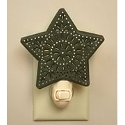 Punched Star Night Light - Rustic Brown