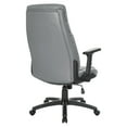 thumbnail image 5 of Executive High Back Charcoal Gray Bonded Leather Office Chair, 5 of 9