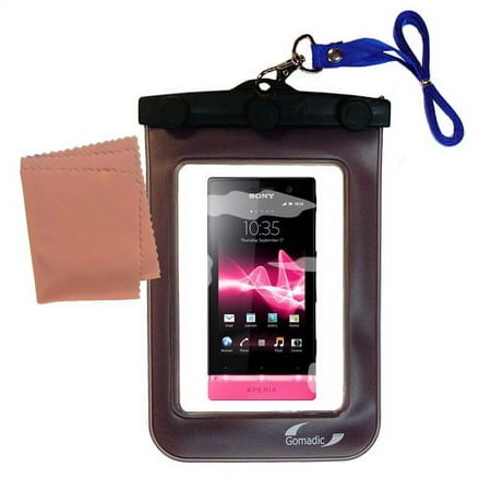 Image of Gomadic Clean and Dry Waterproof Protective Case Suitablefor the Sony Ericsson Xperia U / ST25i to use Underwater