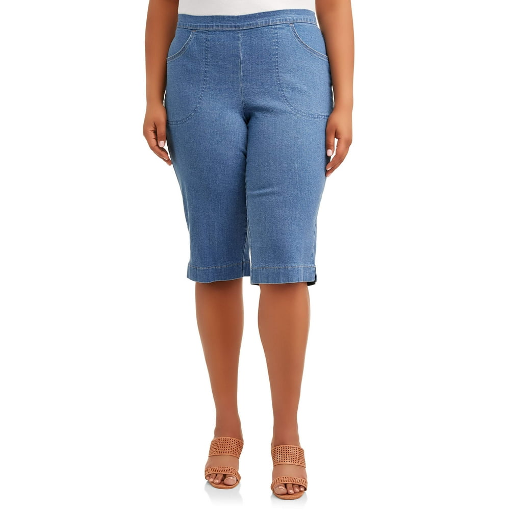 Just My Size - Just My Size Women's Plus Size 2 Pocket Pull on Capri ...