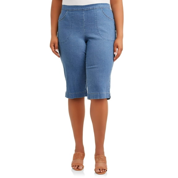 Just My Size Women's Plus Size Size 2 Pocket Pull on Capri Pant