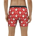 thumbnail image 4 of Cauagu Merry Christmas Santa Claus A Print Men's Boxer Briefs, Funny & Cute Underwear Elastic Waistband Briefs Ideal Gift for Men,1-Pack, 4 of 7