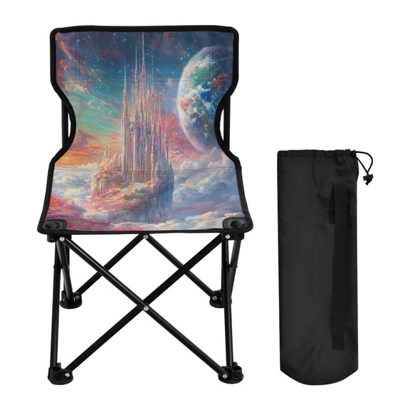 BZSMCE Camping Chairs Modern Shimmering Sanctuary Pattern Folding chair