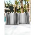 thumbnail image 6 of Outdoor Pillows Waterproof, Gray Vertical Stripes Bedding Throw Pillows with Insert for Couch Sofa Bed, Retro Simple Neutral Abstract Lines 18x18 Inch Pillowcases Decorative Patio Pillow Set of 2, 6 of 8