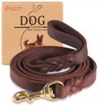 thumbnail image 1 of Correa para perros QUMY Leather de 1,2 m, entrenamiento pesado para perros, 1 of 6